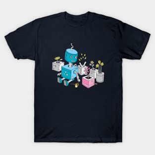 Robot with Flowers T-Shirt